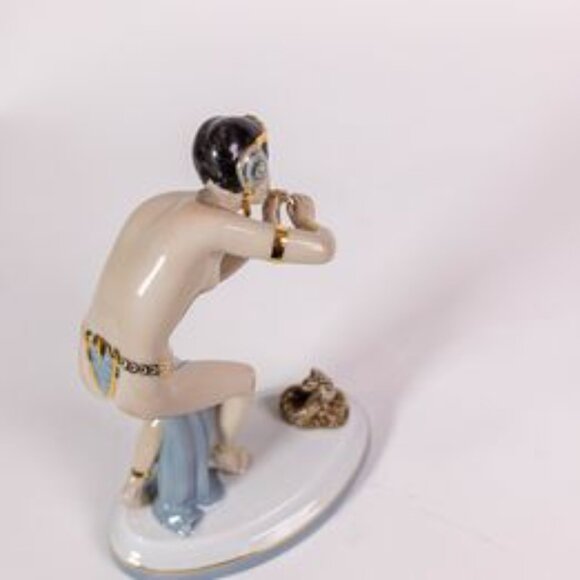 Royal Dux Porcelain Figure - Snake Charmer - Picture 6 of 9